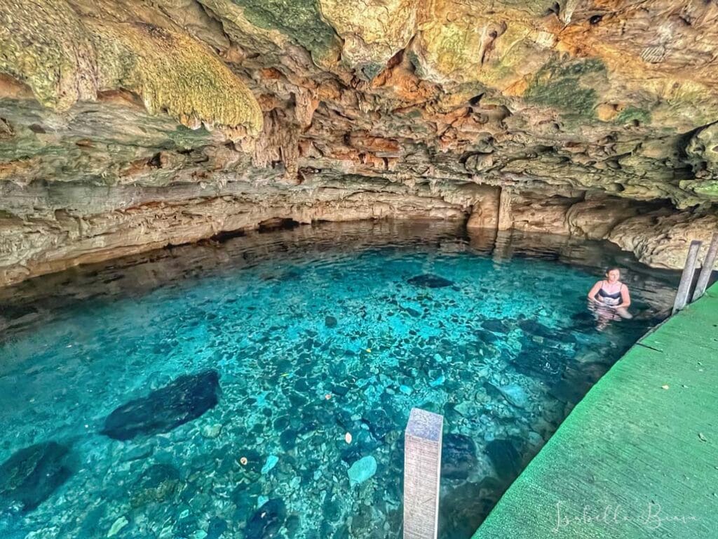 DZONBACAL CENOTE - Merida cenotes - Random Girl Swimming