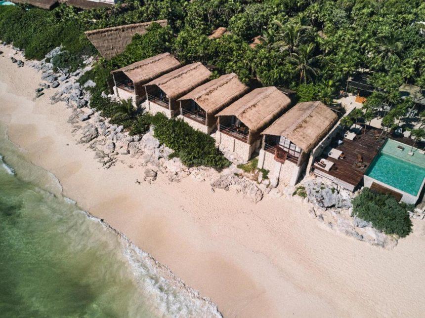 hotel beach aerial view