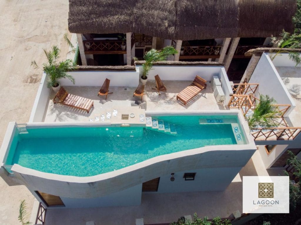 Lagoon boutique hotel rooftop pool and terrace