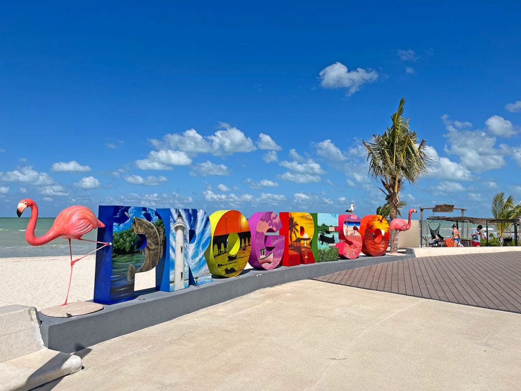 Progreso Letters on the beach