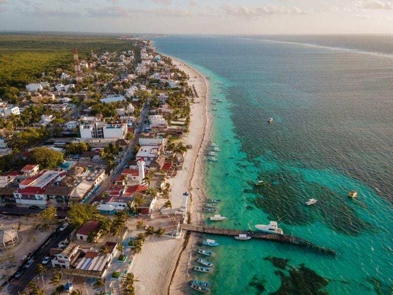 Puerto Morelos aerial view