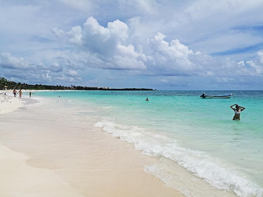 blue ocean and cloudy sky- Beaches of the Riviera Maya